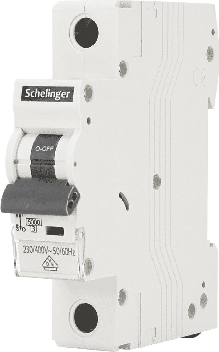 Schelinger Installatieautomaat 16A B-karakteristiek - 1-polig - 230/400V - A02-G8-1P-B16 - IP20