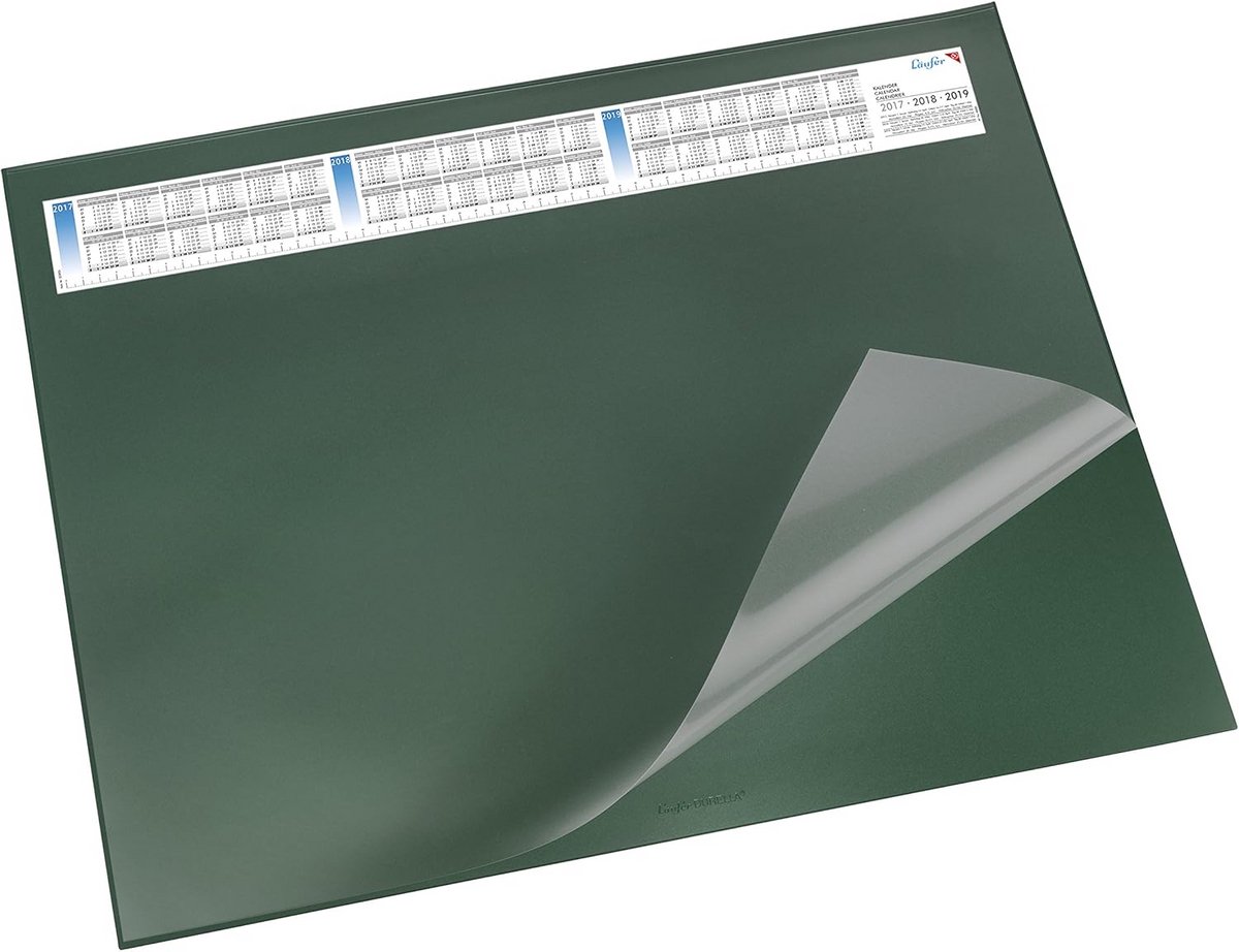 Antislip Bureauonderlegger met Transparante Beschermfolie en Kalender