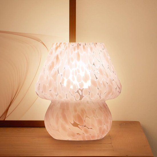 Dimbare kleine paddenstoellamp - schattige tafel- en nachtkastje lamp voor slaapkamer en woonkamer - unieke esthetische decoratie en perfecte meisje geschenken (blush roze) van Goglor — afbeelding 2
