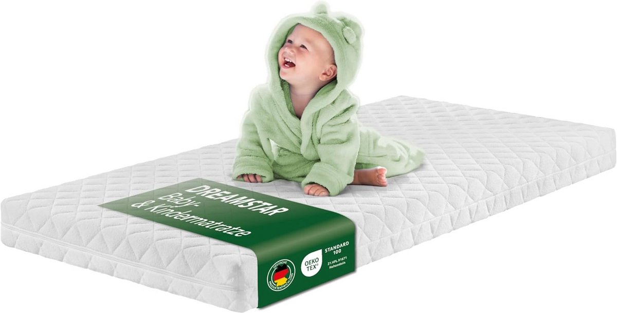 Kindermatras met Trep Edge - Oeko-Tex Hoes, Verwijderbaar en Wasbaar, 70 x 140 cm