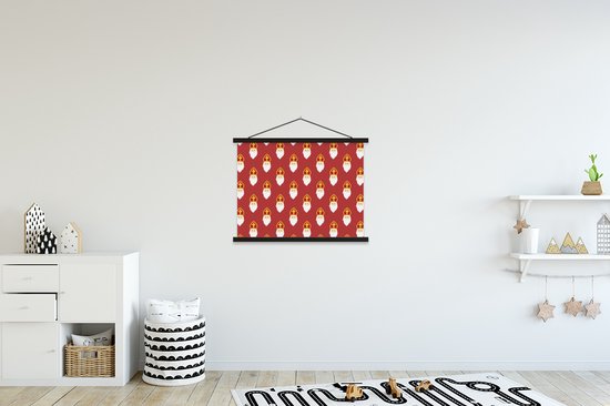 Support pour affiches avec affiche 60 x 45 cm - Affiche scolaire - Décoration Saint Nicolas - Saint - Enfants - Kids - Garçons - Filles - Affiche textile - Lattes noires