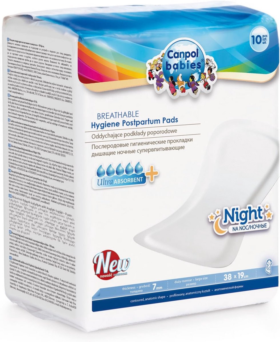 Postpartum Sanitary Napkin Night - 10 Stuks