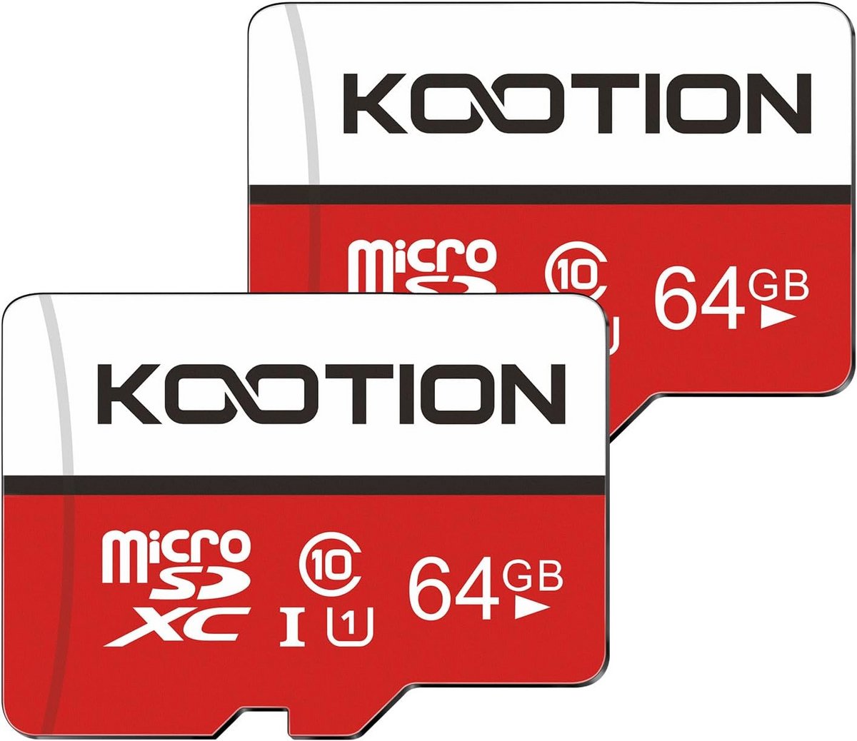 64 GB Micro SD-kaart 2 Pack - Hoge Snelheid Klasse 10 U1 Geheugenkaarten