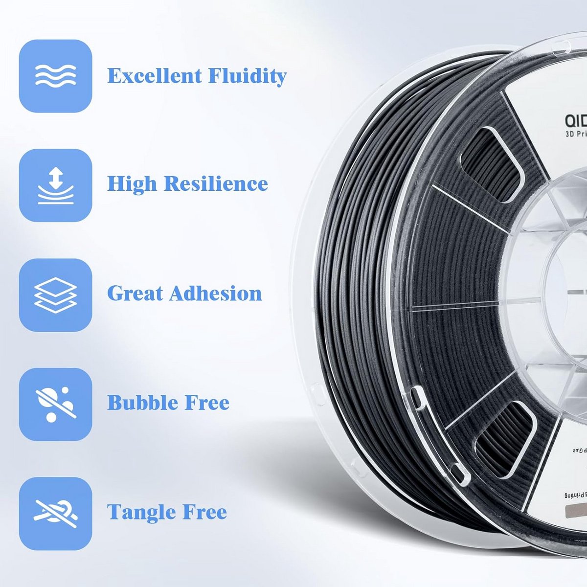 Flexibel TPU 95A 1.75mm 3D Printer Filament - Hoge Doorstroming & Elastisch - Wit - 1KG