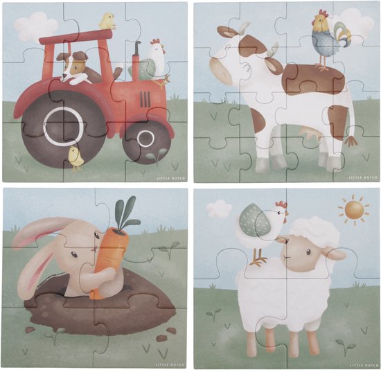 Little Dutch - 4 in 1 puzzel FSC - Little Farm