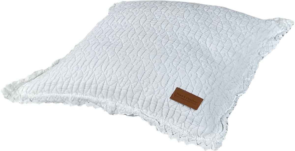 Town & Country Carolina Kussenhoes White 50 x 50 cm