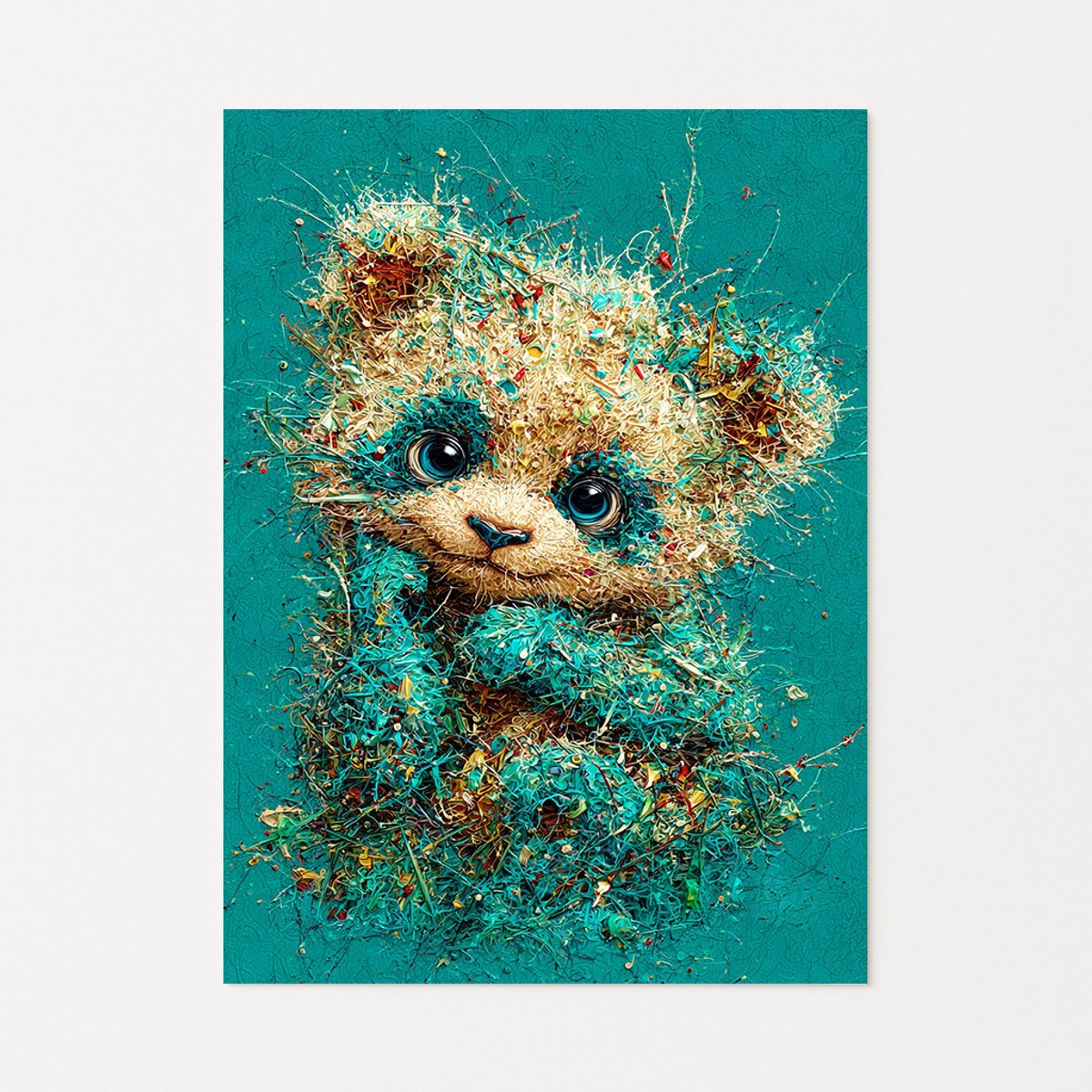 Panda muurdecoratie - Wanddecoratie modern - Poster slaapkamer - 40x60 cm