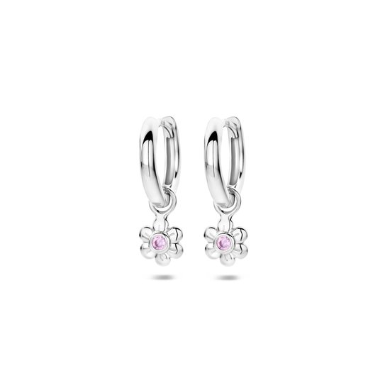 Yep! - Boucles d'oreille Anneaux Fleur Zircone - Argent