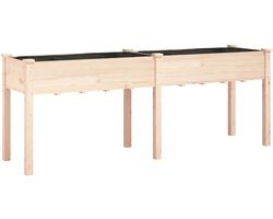 Houten Plantenbak met Inzetstuk 203x53x76 cm - Perfect voor Tuin, Balkon of Terras