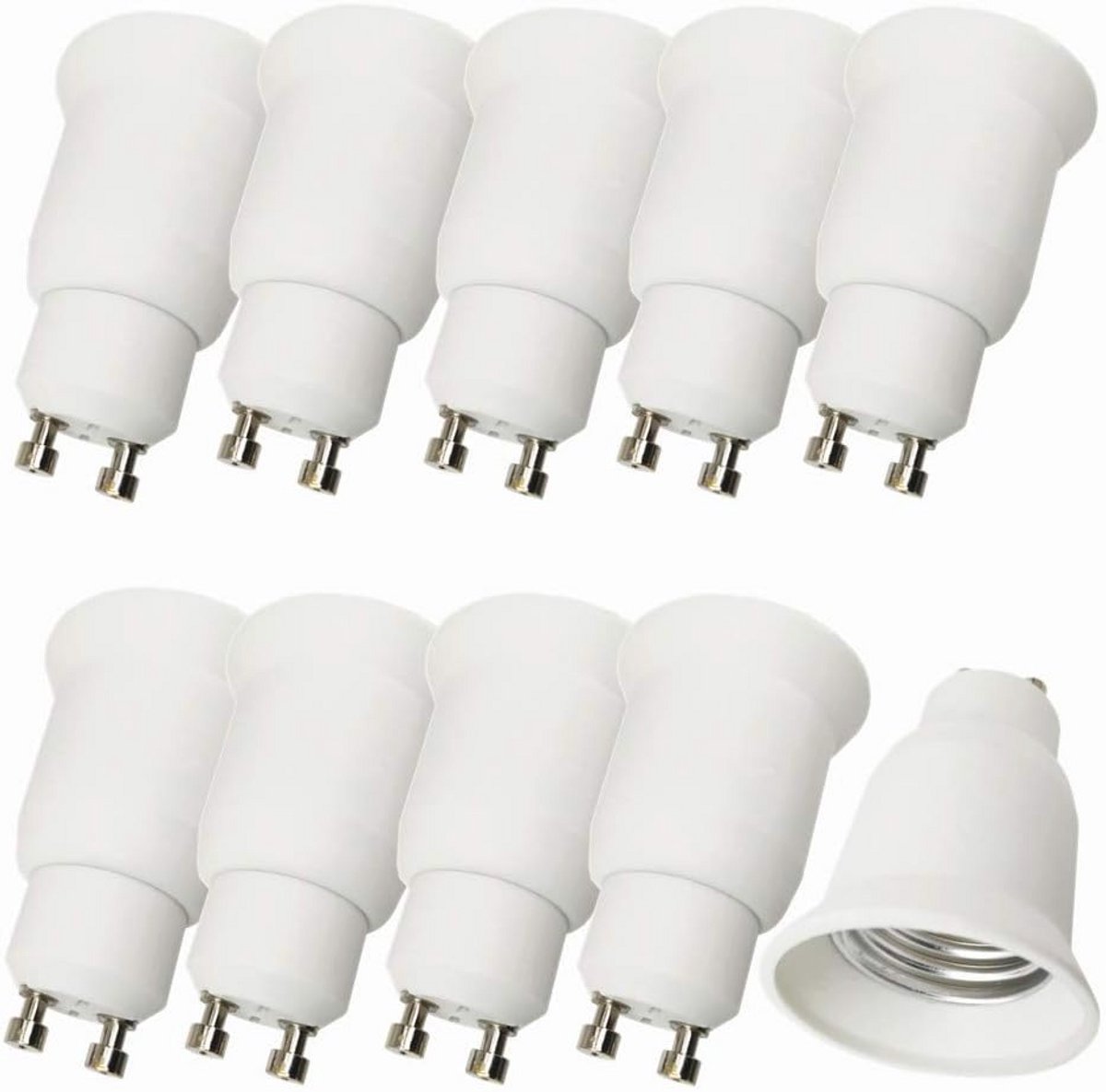 10 Stuks GU10 naar E27 Lampadapter voor LED Lampen