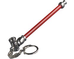 Metalen pijp met sleutelhanger - 12 cm roestvrijstalen tabakspijp voor onderweg