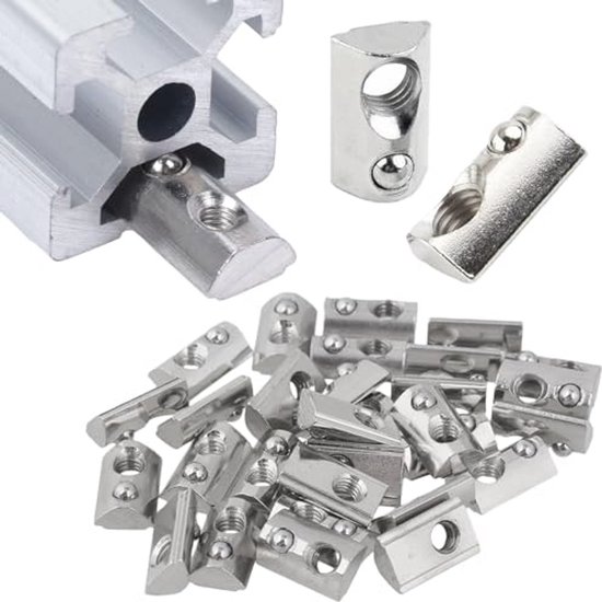 mawmuaw Gleufmoeren M5 met kogel, 80 stuks, groefstenen voor aluminium profiel 20 x 20 cm, groef 6, schuifmoer M5 koolstofstaal, glijmoer met veerkogel voor 3D-printer, CNC-frees mawmuaw Gleufmoeren M5 met kogel, 80 stuks, groefstenen voor aluminium profiel 20 x 20 cm, groef 6, schuifmoer M5 koolstofstaal, glijmoer met veerkogel voor 3D-printer, CNC-frees
