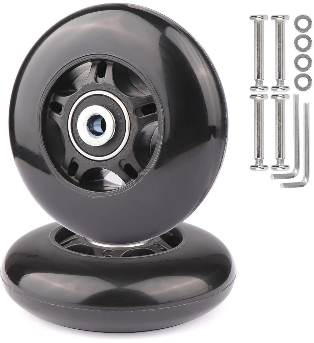 Vervangende Wielen voor Bagage Koffers - Stille PU Caster Inline Wielen met ABEC7 Lagers