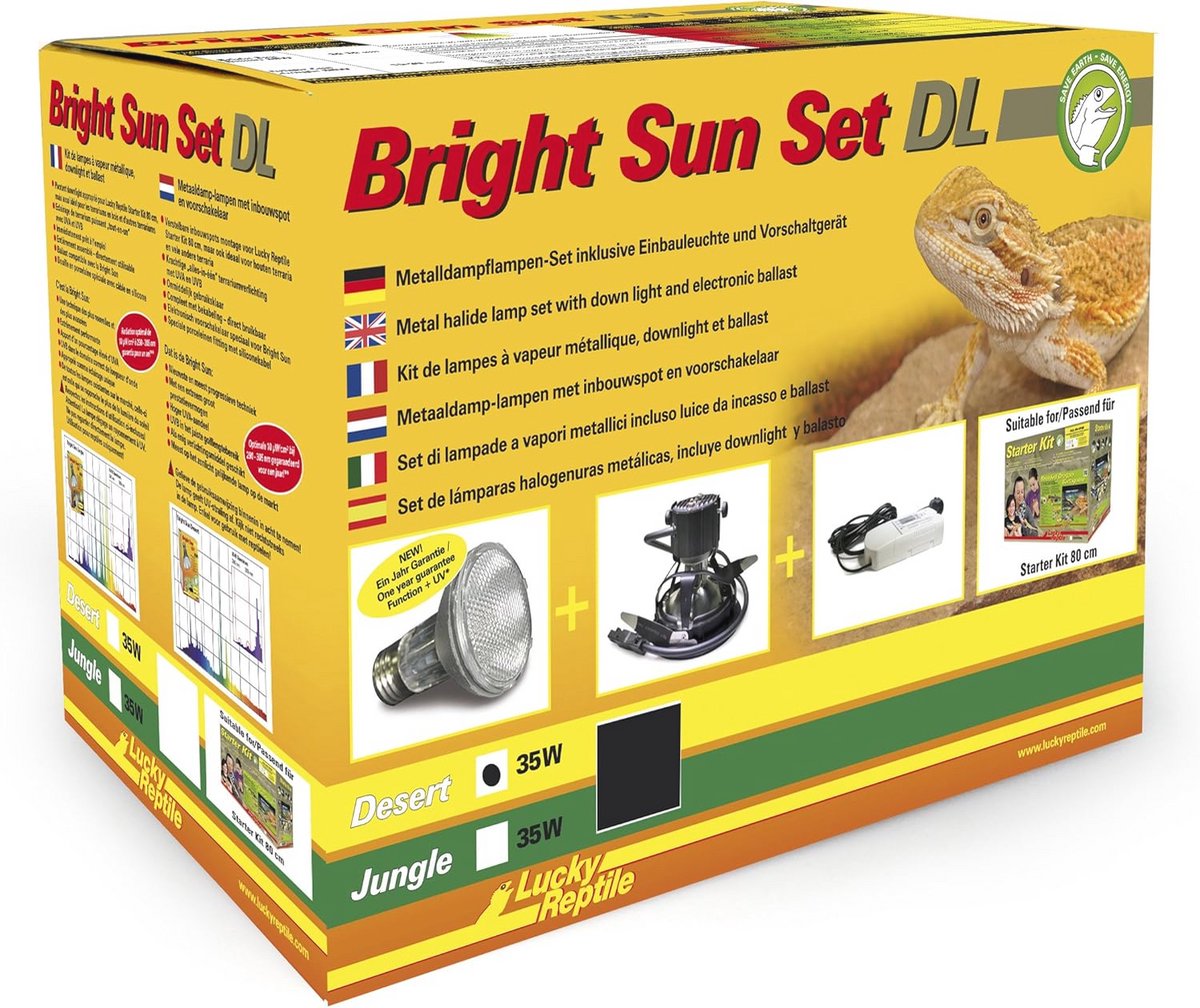 Terrarium UV Verlichtingsset - 35W Metaaldamplamp met Inbouwspot en Voorschakelapparaat voor Reptielen