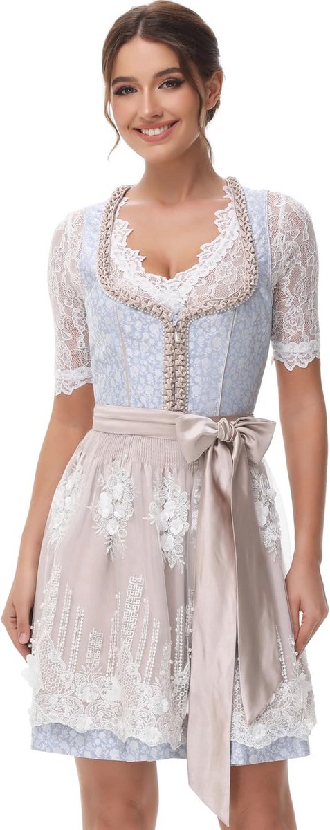 Elegante Midi Dirndl Kostuum Jurk voor Dames - Perfect voor Oktoberfest