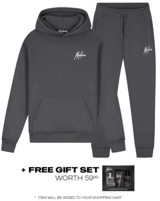 Malelions signature tracksuit in de kleur grijs.