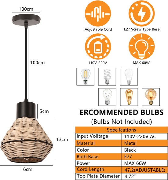Hanglamp van Gevlochten Bamboe – BambooHaven – De