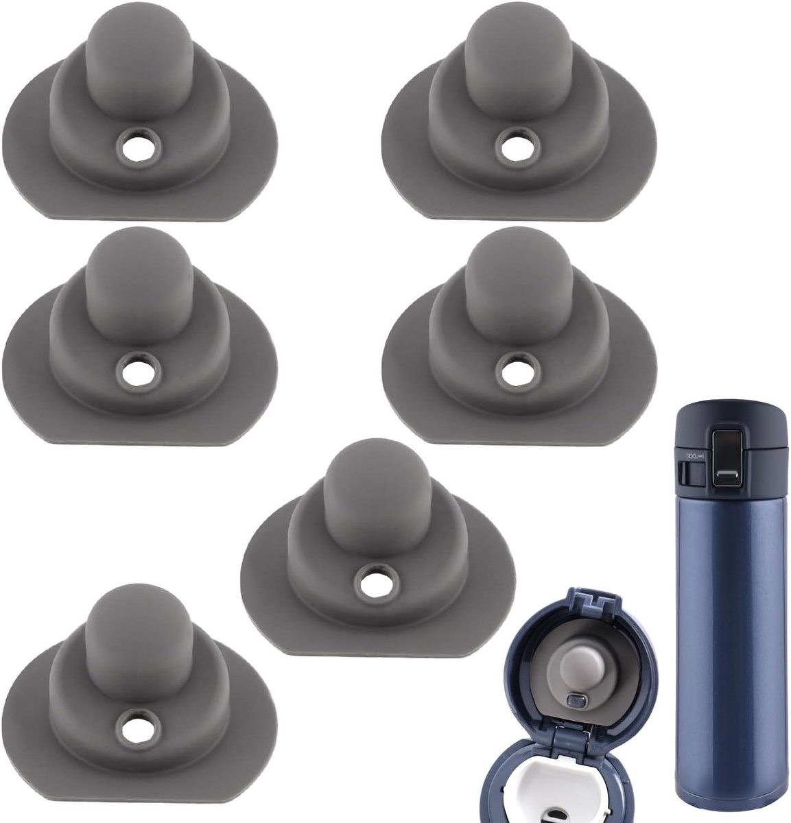EGoods - Vervanging Dekseldekselpakking 6 stuks voor Roestvrijstalen Mok - Lekvrije Siliconen Accessoires