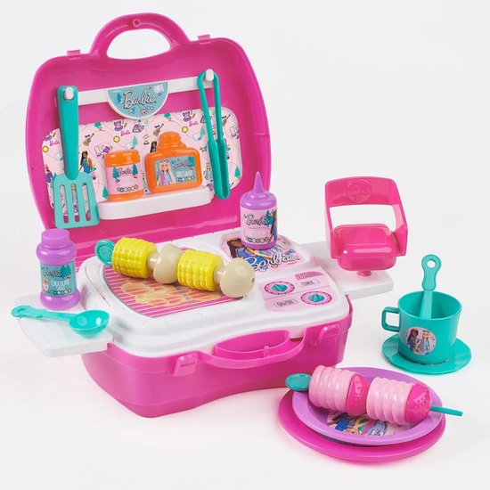 Cefa Toys Barbie Glamping Camping En Barbecuekoffer Roze van Merkloos — afbeelding 3