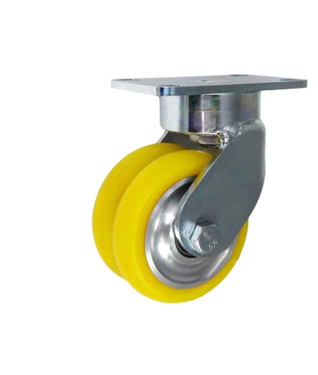 Aluminium-polyurethaan wiel 75mm, zwenkbaar, 180kg