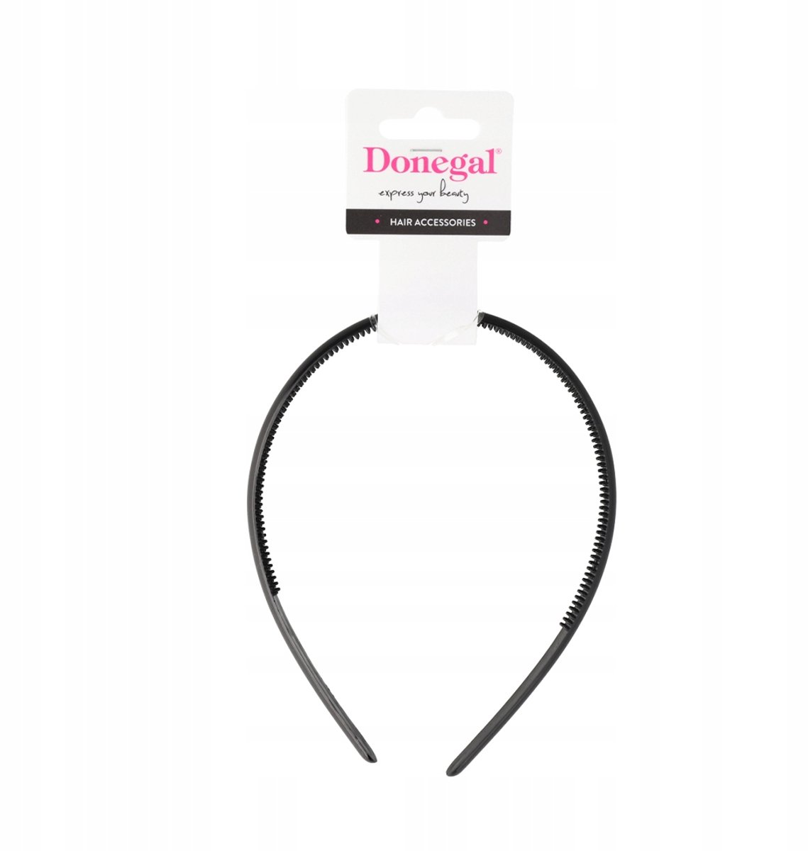 Donegal Dunne Zwarte Elastische Haarband - Comfortabel en Stijlvol