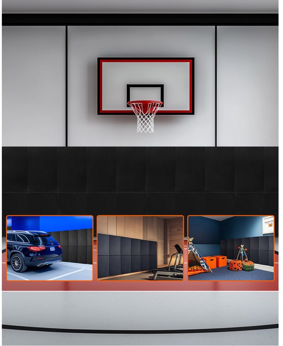 Muurbeschermer Sporthal - Wandmat / Wandkussen - 150 x 50 x 5 cm - Scheurvast - Hoge dichtheid schuim - Verwijderbare vulling - Wandmontage - Schokabsorberend