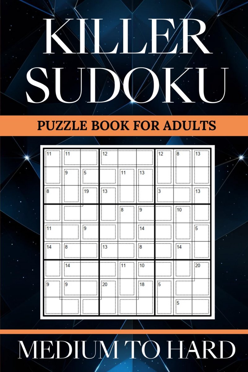 Killer Sudoku Boek voor Volwassenen - 200 Medium tot Moeilijke Puzzels in Grote Lettertype