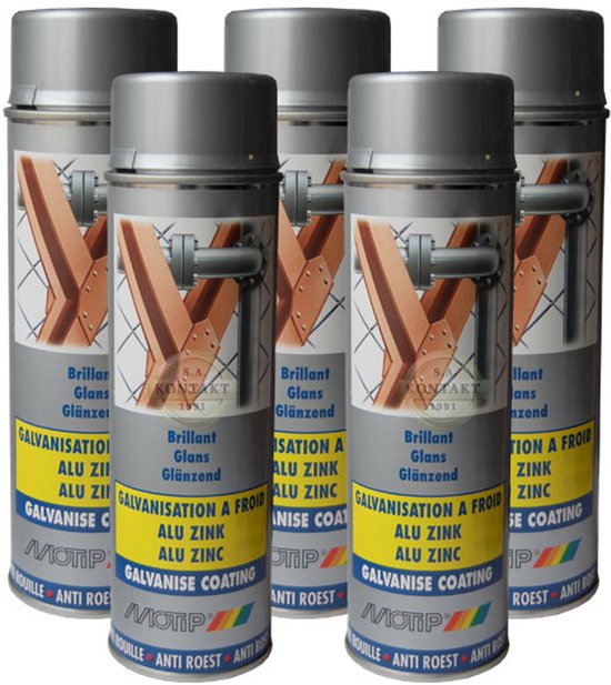 MoTip Industrial Alu-Zinkspray in Spuitbus 500ml