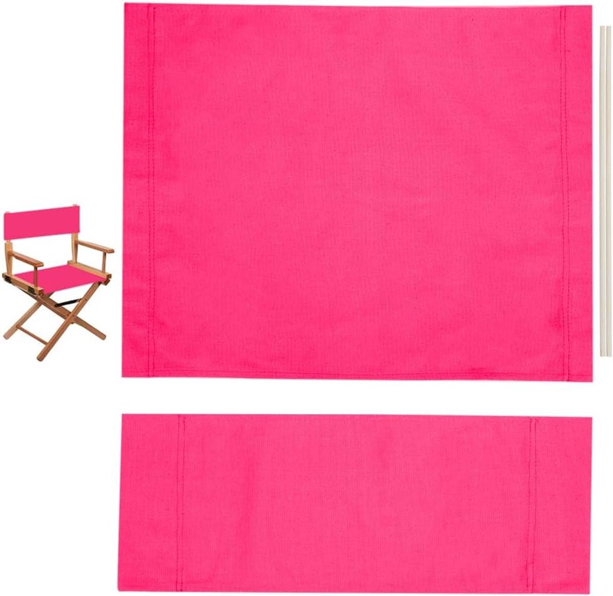 Allecto- Directeursstoel - Vervanging - Canvas - Regisseurs - Stoelen - Doek - Casual - Rughoezen - Kit - Geschikt voor - Thuis Indoor Outdoor - Patio Tuin met Houten Stok 51x21-46 Inch Medium Violet Rood