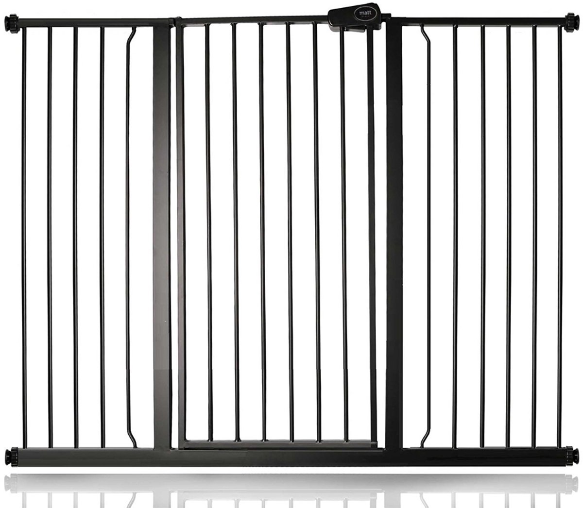 Bettacare Petgate, 133,2cm - 140,8cm, Mat Zwart, Hoog 104cm