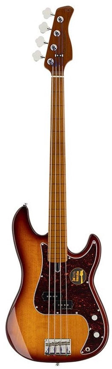 Sire P5 A4F/TS Marcus Miller fretless basgitaar 4-snarig passief elzen tobacco sunburst