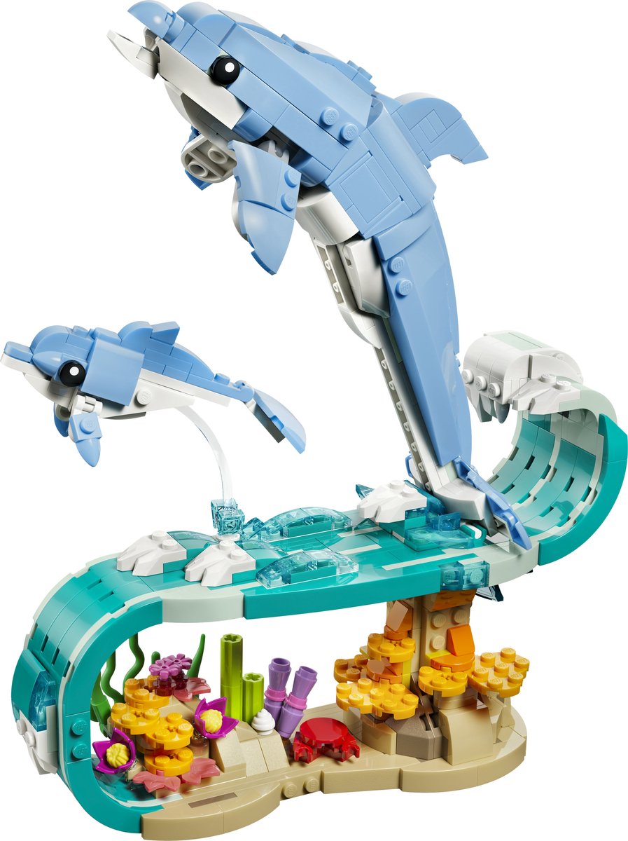 LEGO® Creator 3in1 Zeedieren: Prachtige Dolfijnen - Bouw Om tot een Zeepaardje of Krab - 31385 — afbeelding 11