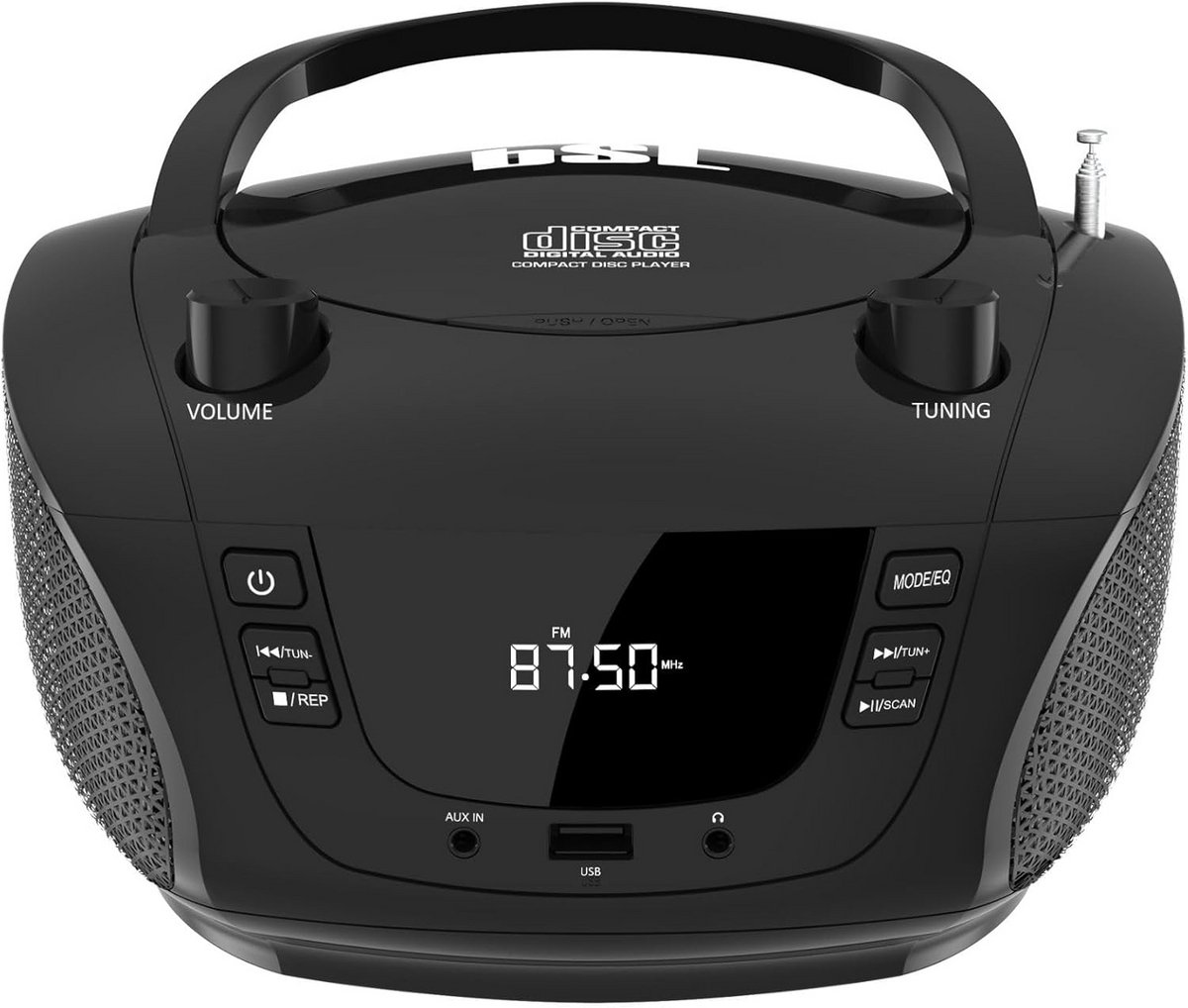 Draagbare CD-Boombox met Bluetooth, FM Radio en USB - MP3 Ondersteuning en 4 Watt RMS