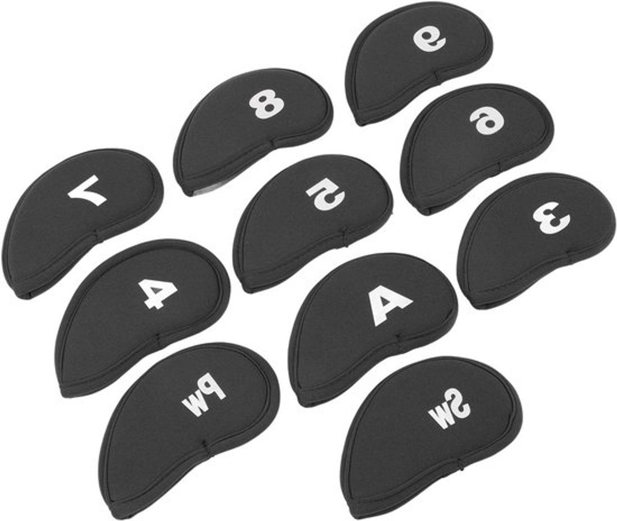 10-delige Golf Iron Head Covers Set met Duidelijke Cijfers en Zacht OK-doekmateriaal voor Betrouwbare Bescherming - Lichtgewicht Ontwerp voor Veelzijdig Gebruik