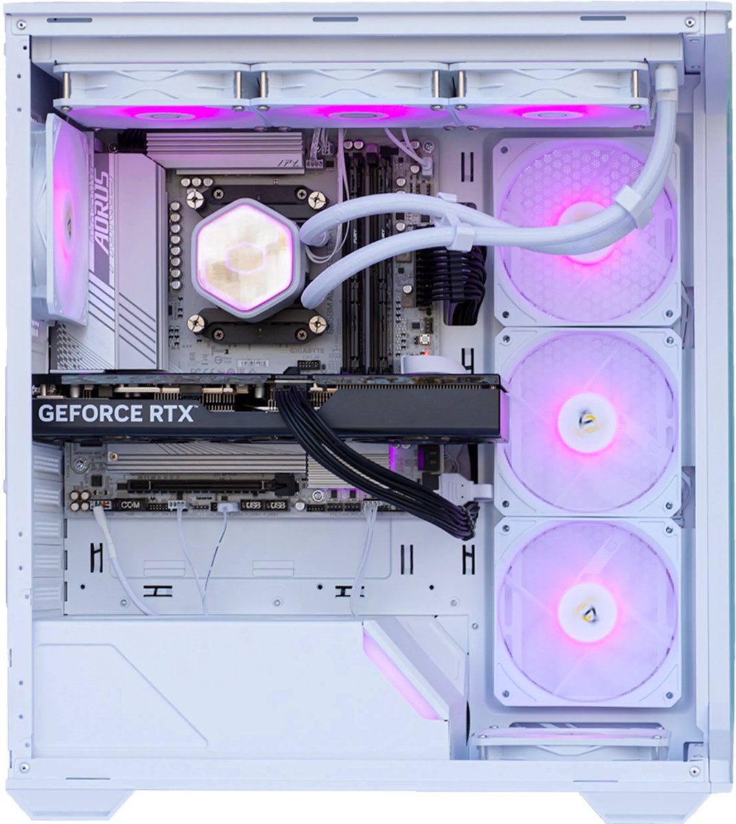 AMD Ryzen 7 8700 High-End Game PC Waterkoeling - Nvidia GeForce RTX5070 12GB - 32GB DDR5 – 1TB SSD - WiFi 6E/Bluetooth 5.3/LAN 2.5Gbps - Gamer C3 White RGB - AMD - €2.049,00