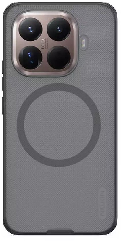 Étui Nillkin Frosted Shield compatible avec le Xiaomi 15T Pro | Compatible avec MagSafe/Qi2 | Couverture arrière avec aimant | Noir transparent