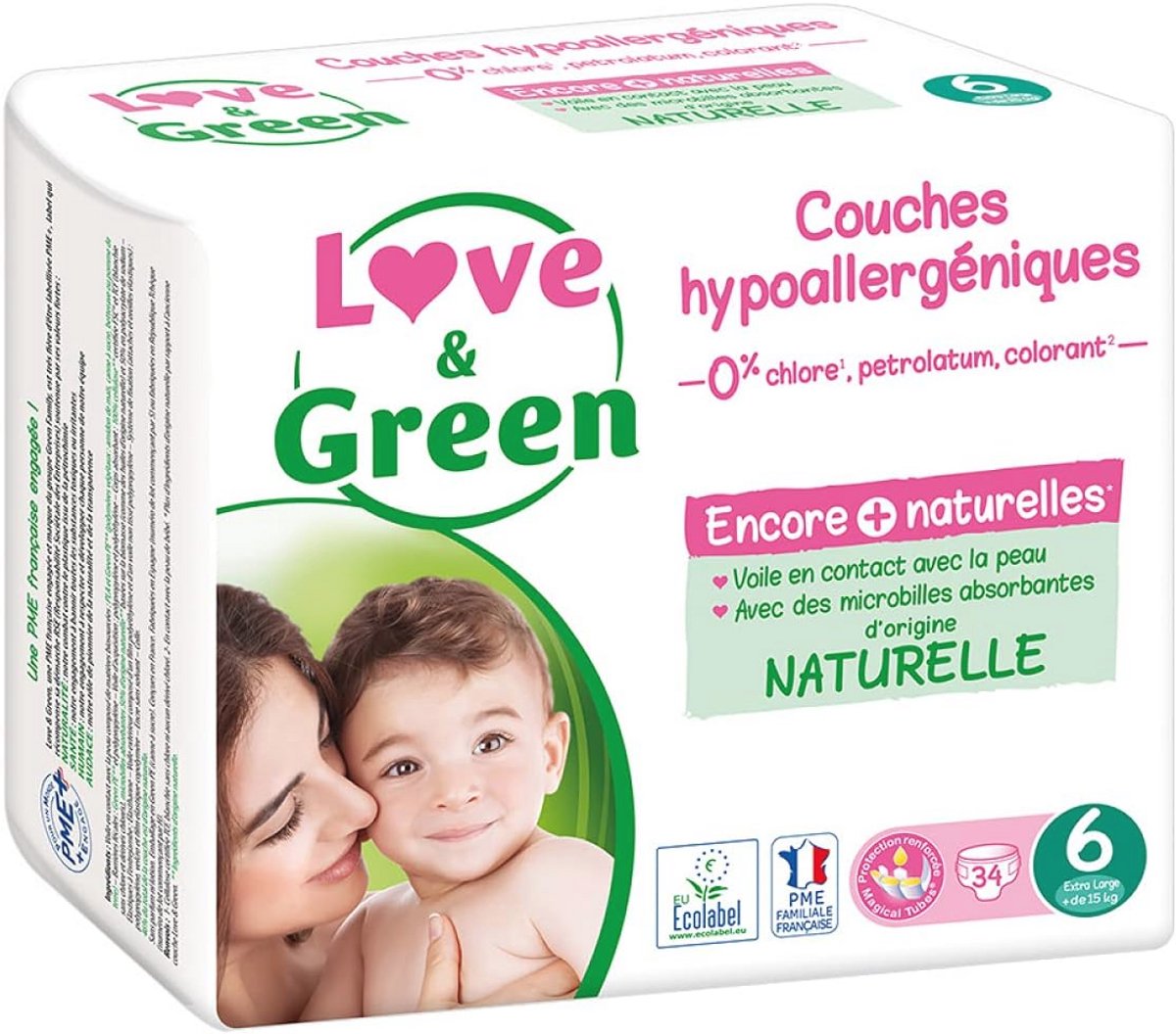 Hypoallergene Luiers Groen T6 - 34 Stuks voor Optimale Babyzorg
