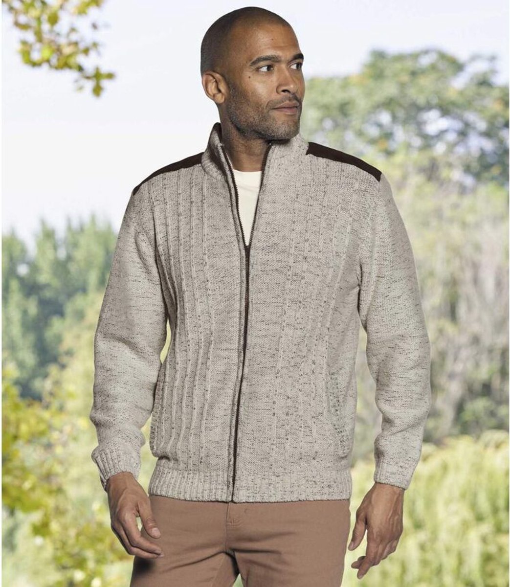 ATLAS FOR MEN - Casual tricotvest met fleecevoering - Heren - Verkrijgbaar in grote maten - 4XL
