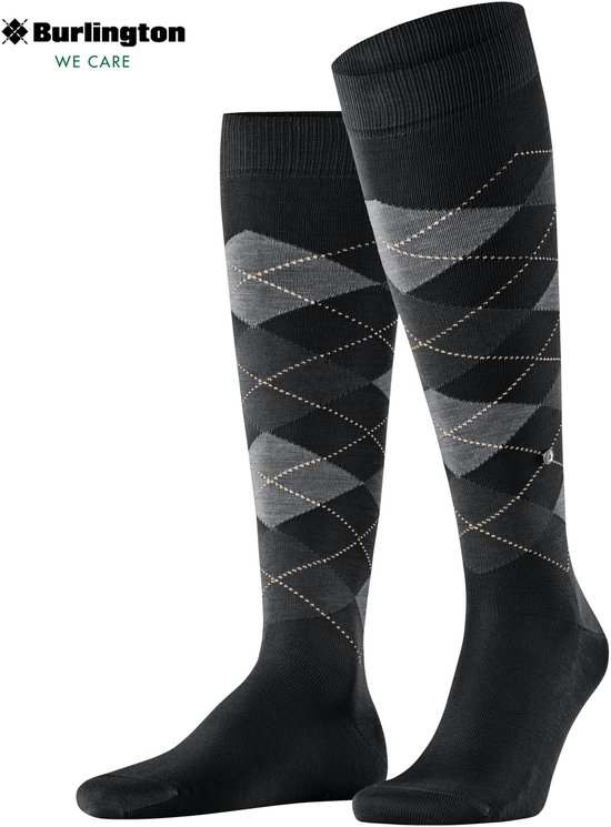 Burlington - Chaussette Manchester Longue Zwart 3000 - Taille 40-46 -