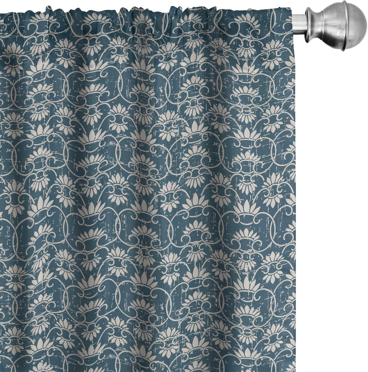 ABAKUHAUS Gordijnen – 2-delige set 75 x 225 cm – microvezel – donker teal