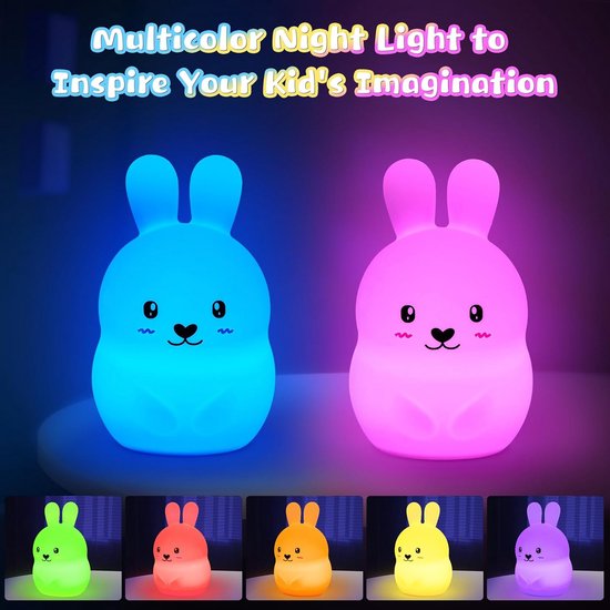 Nachtlampje voor Kinderen - Kawaii Uil met Afstandsbediening en LED Kleuren — afbeelding 5