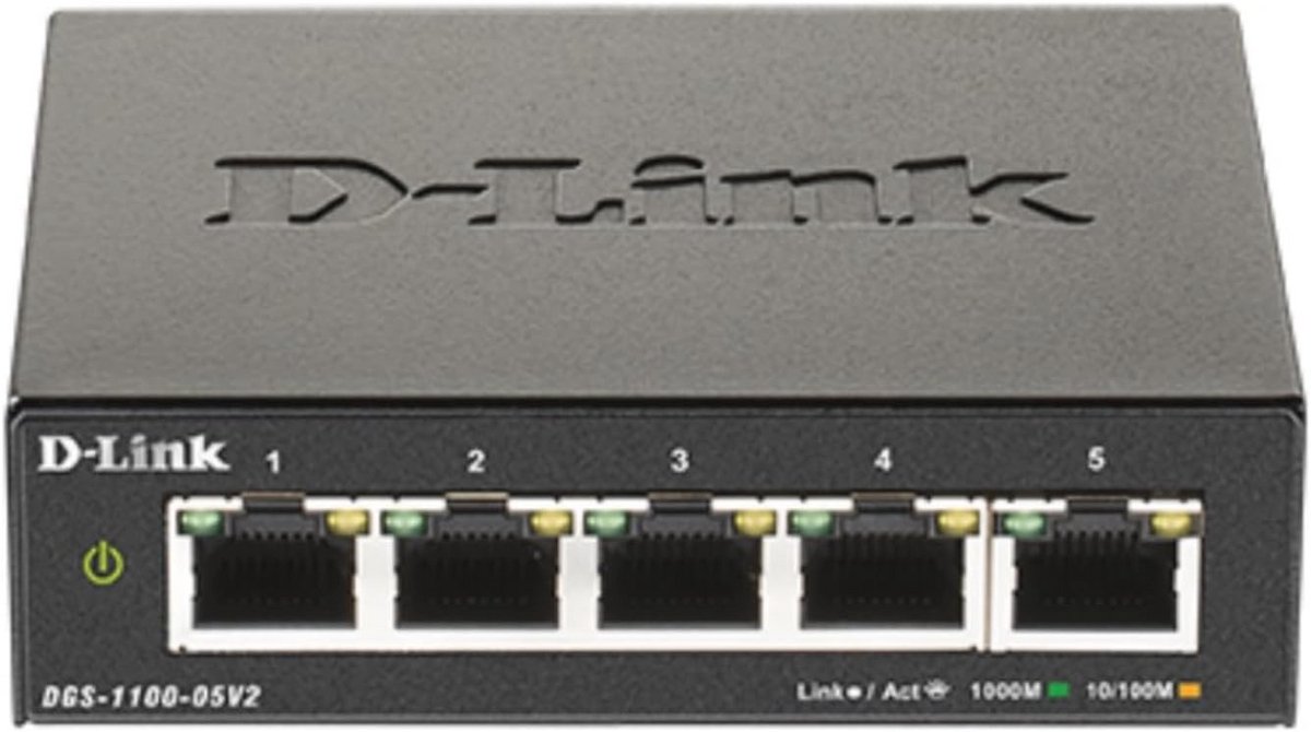 5-poorts Gigabit Smart Managed Switch met 5GbE-poorten voor Desktopgebruik