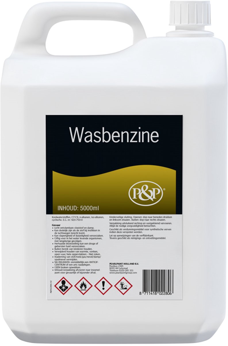 P&P wasbenzine - 5 liter