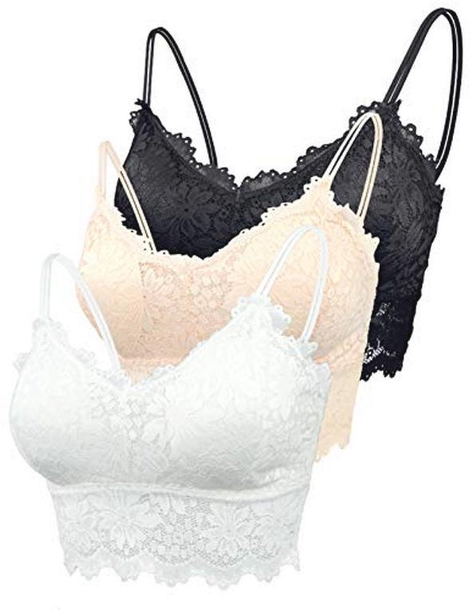 Dames Kanten Beha Zonder Beugel - Sport BH Bralette voor Yoga en Fitness