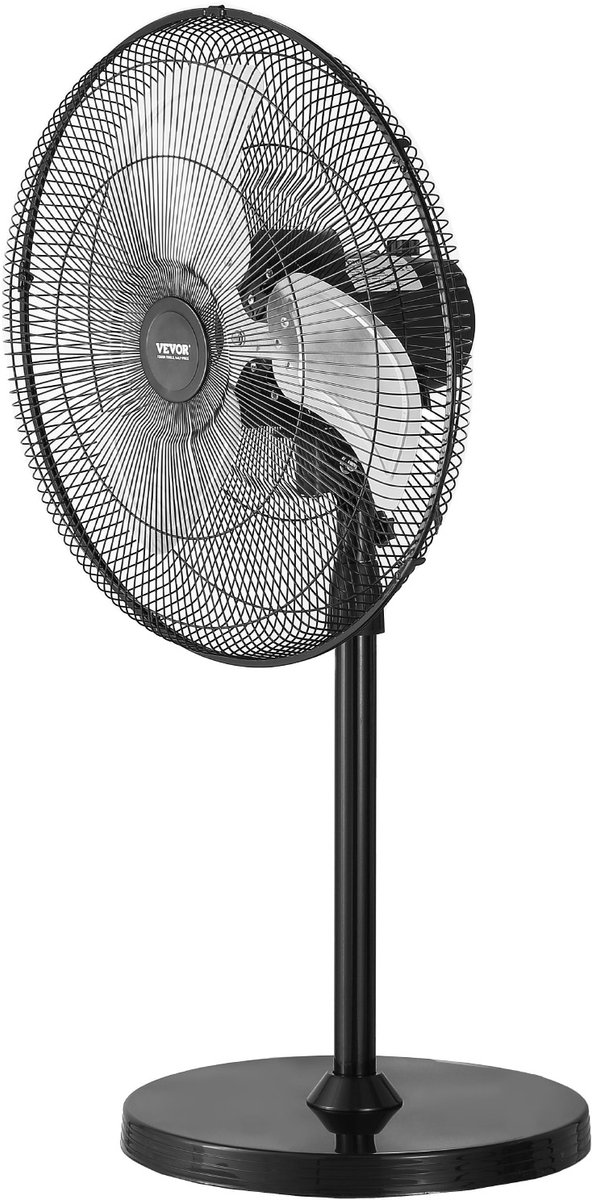 VEVOR 570mm Staande Ventilator 3 Snelheid 110,5-138cm Hoogte Verstelbaar