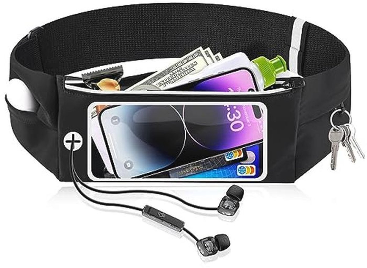 Harde Loopriem met Telefooncase - Verstelbare Hardloopriem voor Sport en Fitness met 6,8 inch Touchscreen