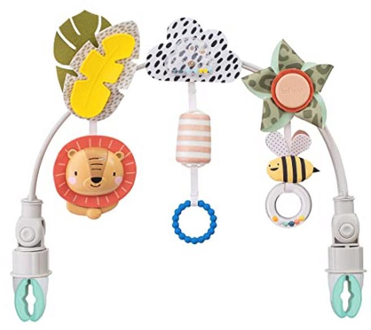 Activiteitenboog voor Baby's met 3 Hangende Speeltjes - Geschikt voor Kinderwagens, Wiegjes en Autostoelen
