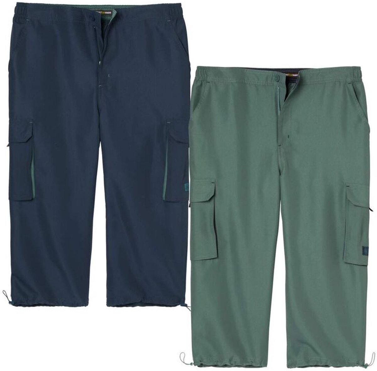 ATLAS FOR MEN - Set van 2 cargokuitbroeken van microvezel - Heren - Verkrijgbaar in grote maten - 3XL