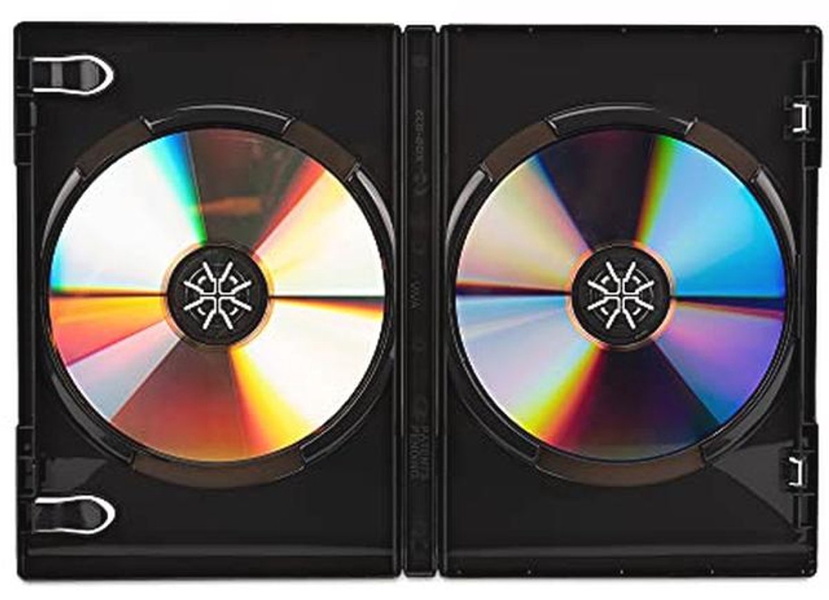 Dubbele zwarte dvd-hoesjes - 14mm - 5 stuks