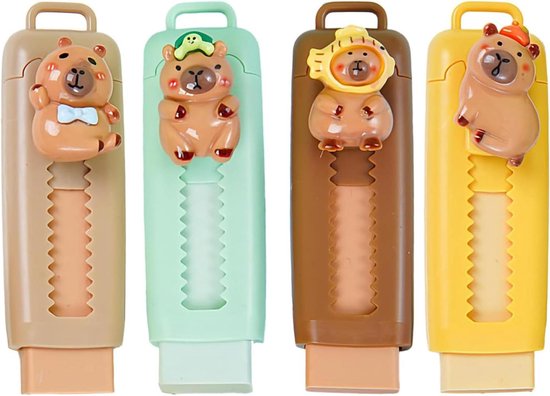 4 Stuks Navulbare Gum Met Schuiffunctie, Duw-trek Gum, Voor Het Schrijven Op School Oefenborden Schoolborden School